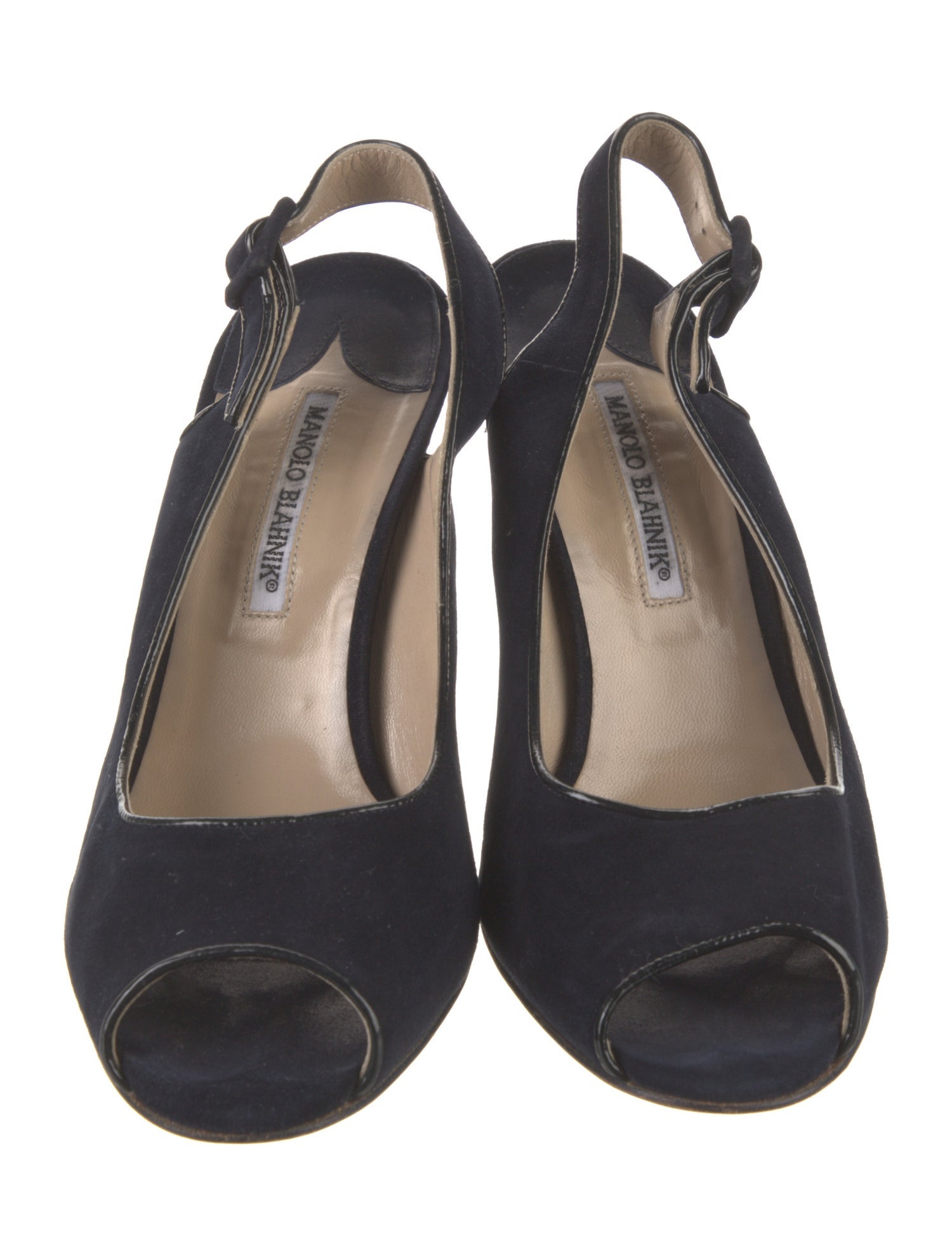 Manolo Blahnik Patent Leather Slingback Pumps